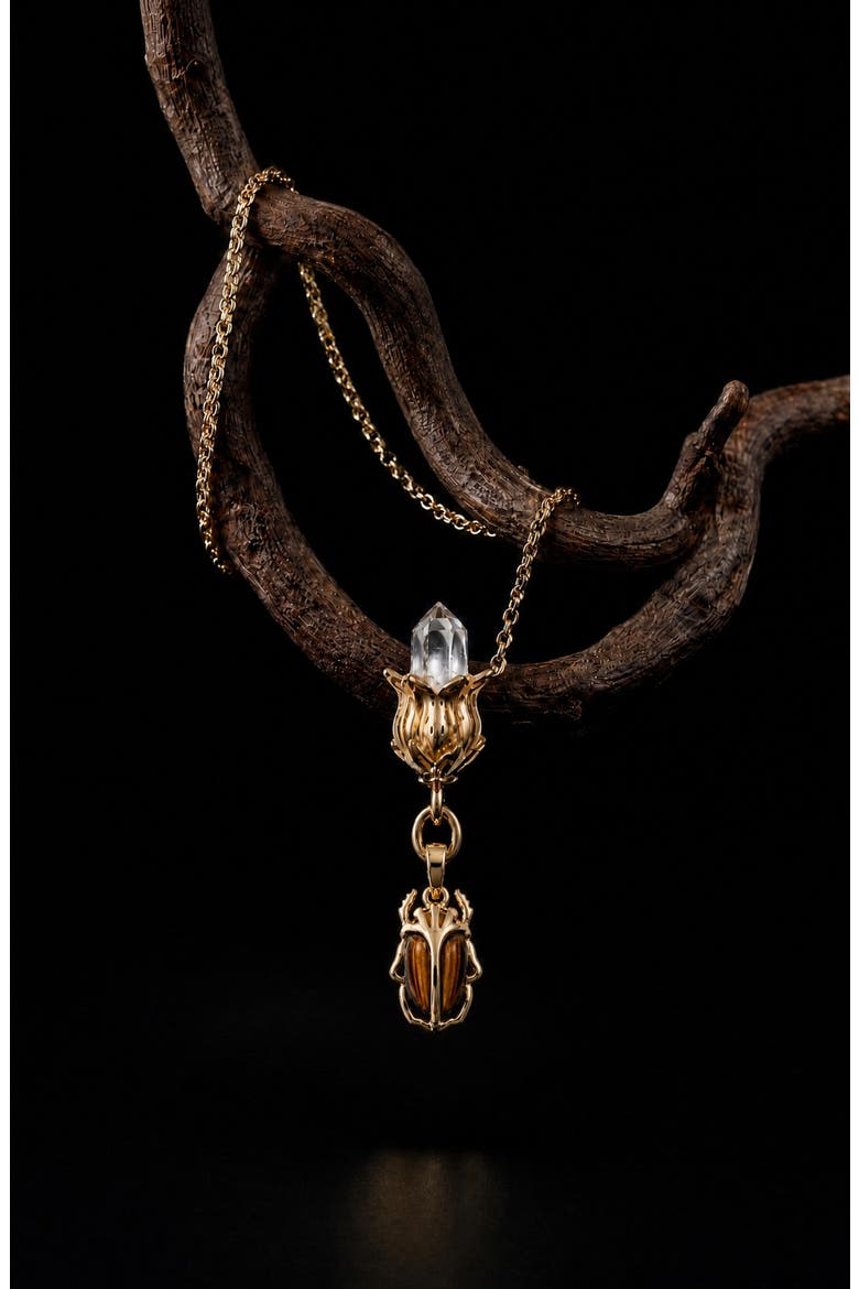 Belladonna Crystal Pendant Necklace, Alternate, color, METALLIC SILVER