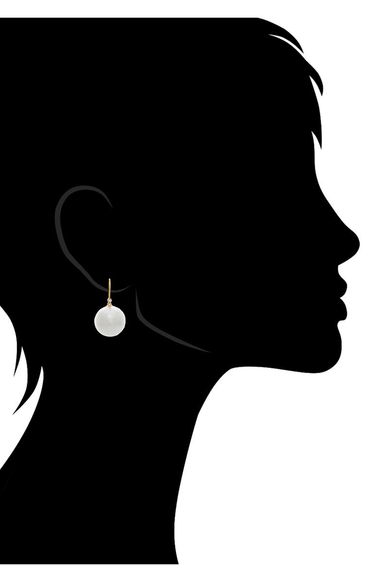 RIVKA FRIEDMAN Faux Pearl & Cubic Zirconia Drop Earrings, Alternate, color, Pearl