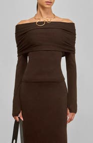 Cult Gaia Andre Off the Shoulder Sweater