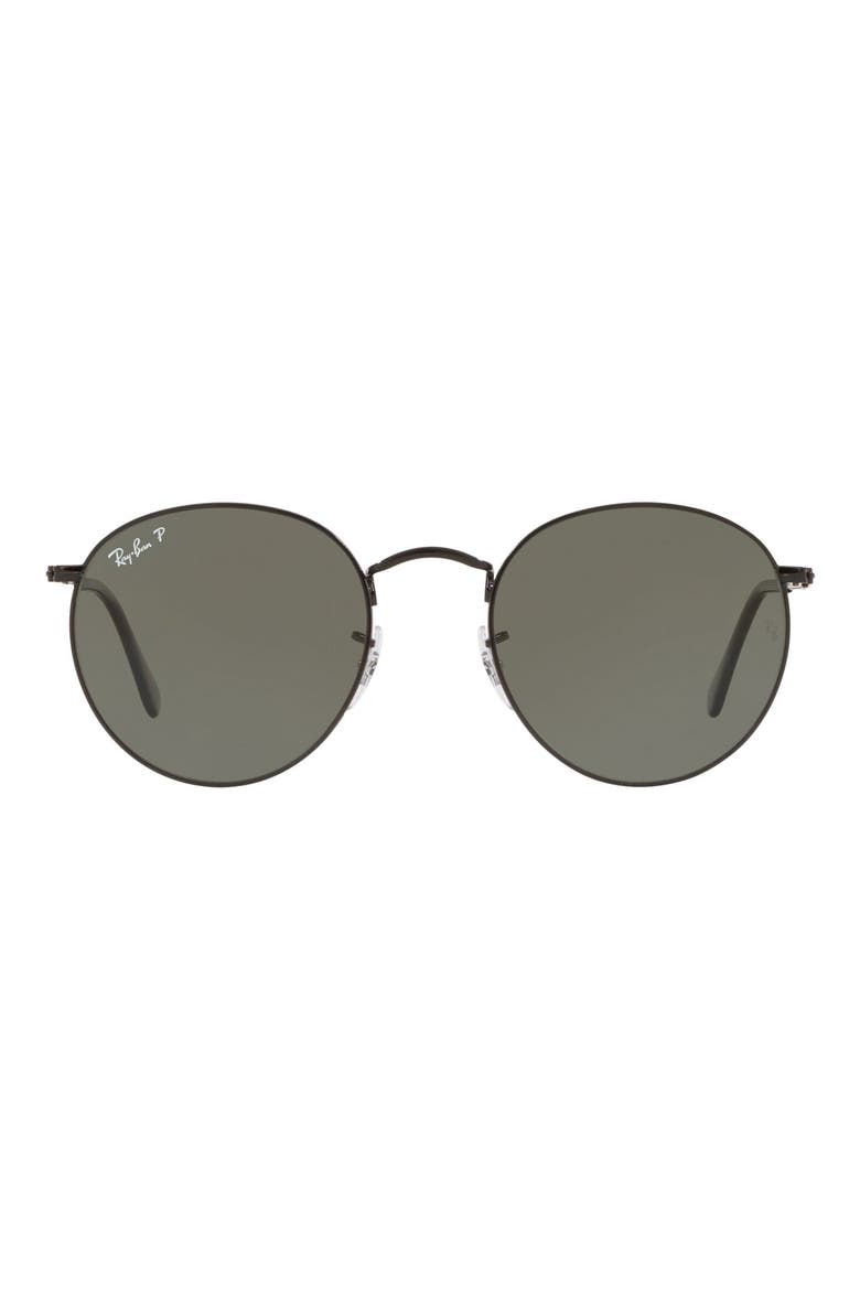 53mm Evolve Photochromic Round Sunglasses, Main, color, BLACK/ BLACK POLAR