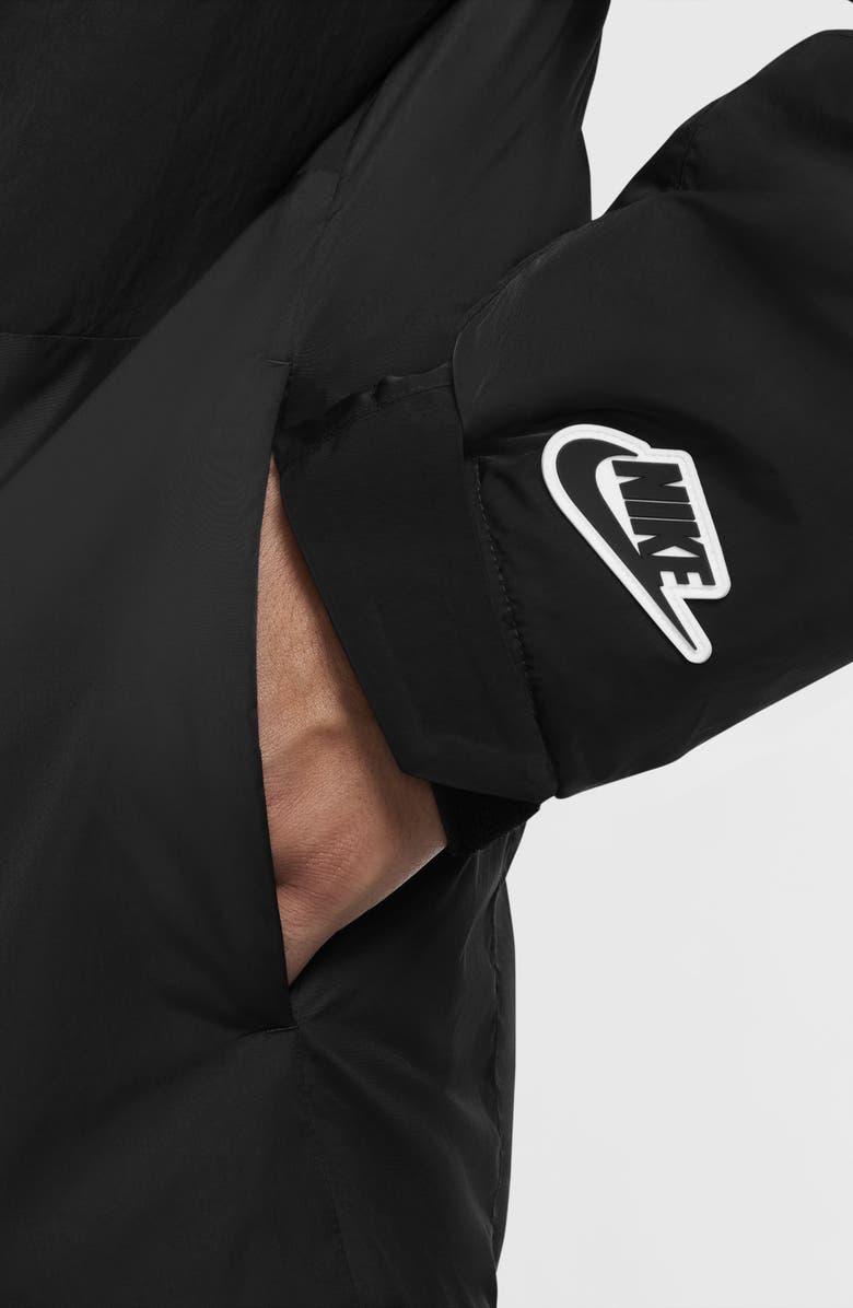 Nike Men's M65 Water Resistant Insulated Hooded Nylon Jacket, Alternate, color, 