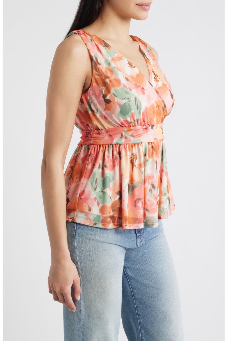 Sleeveless Peplum Top, Alternate, color, BLUSH