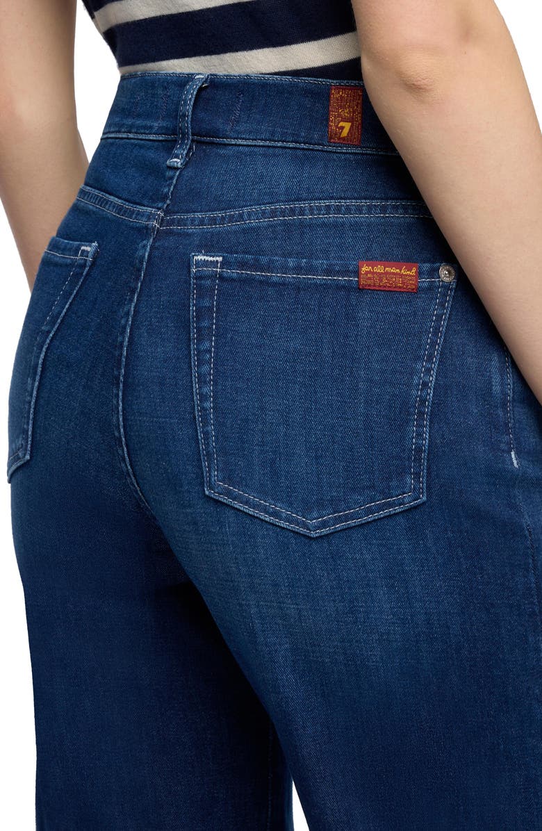 7 For All Mankind Lotta High Waist Ankle Wide Leg Jeans, Alternate, color, Stormy Drift