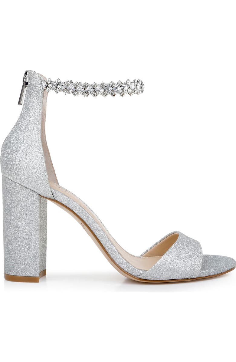 Jewel Badgley Mischka Badgley Mischka Collection Louise Ankle Strap Sandal, Alternate, color, Silver