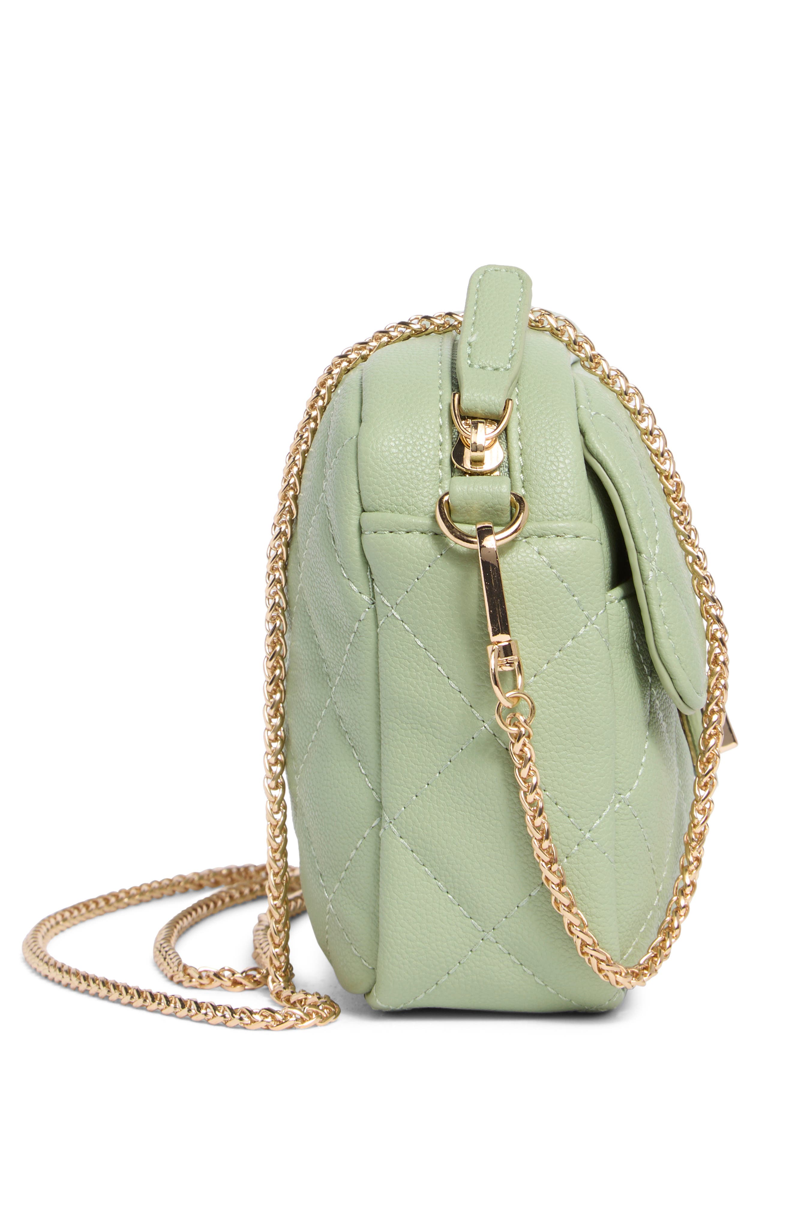 Quilted Crossbody Bag, Alternate, color, SAGE
