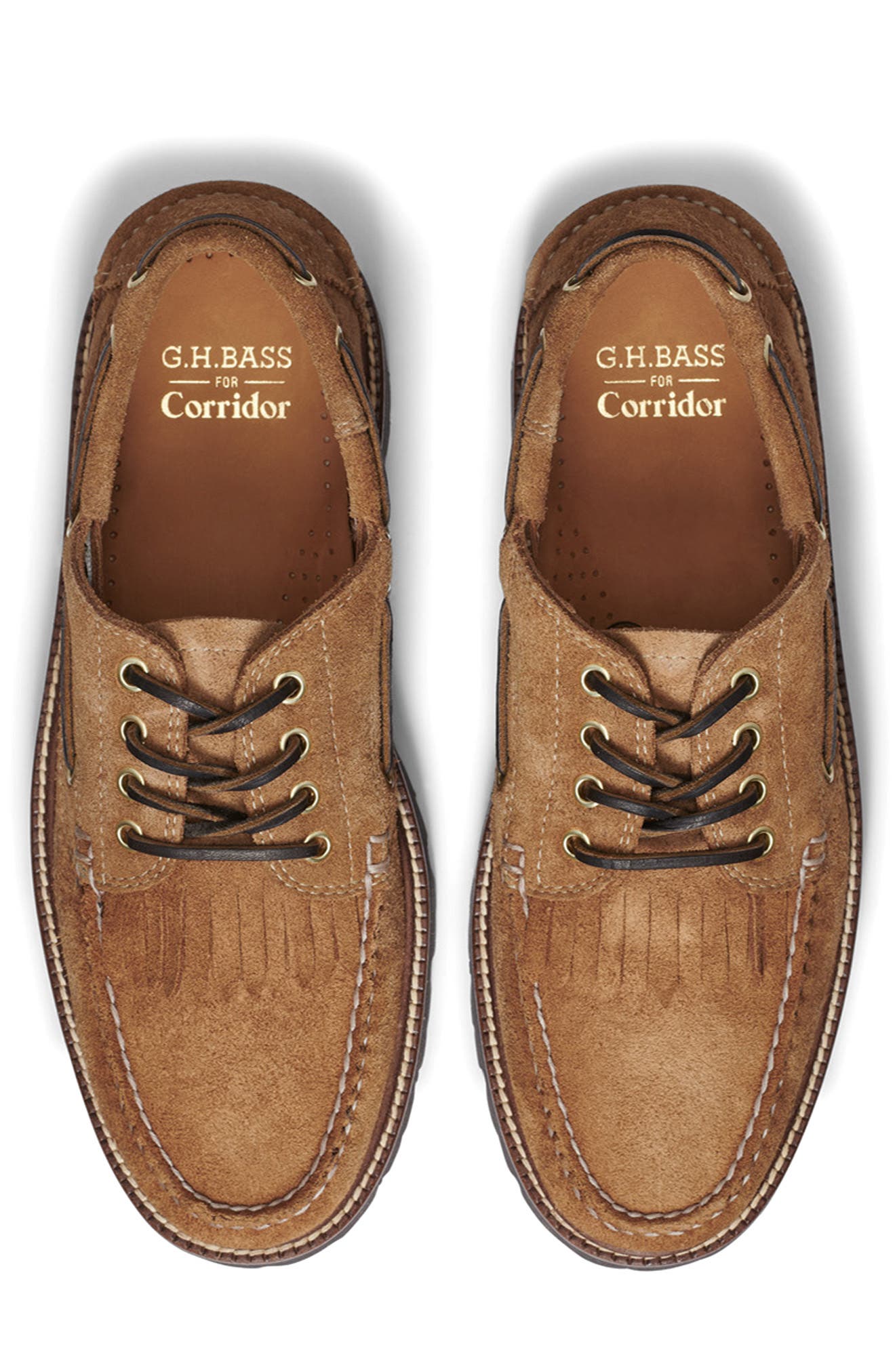 G.H.BASS Ranger Camp Kiltie Moc Toe Lug Loafer, Alternate, color, Tan