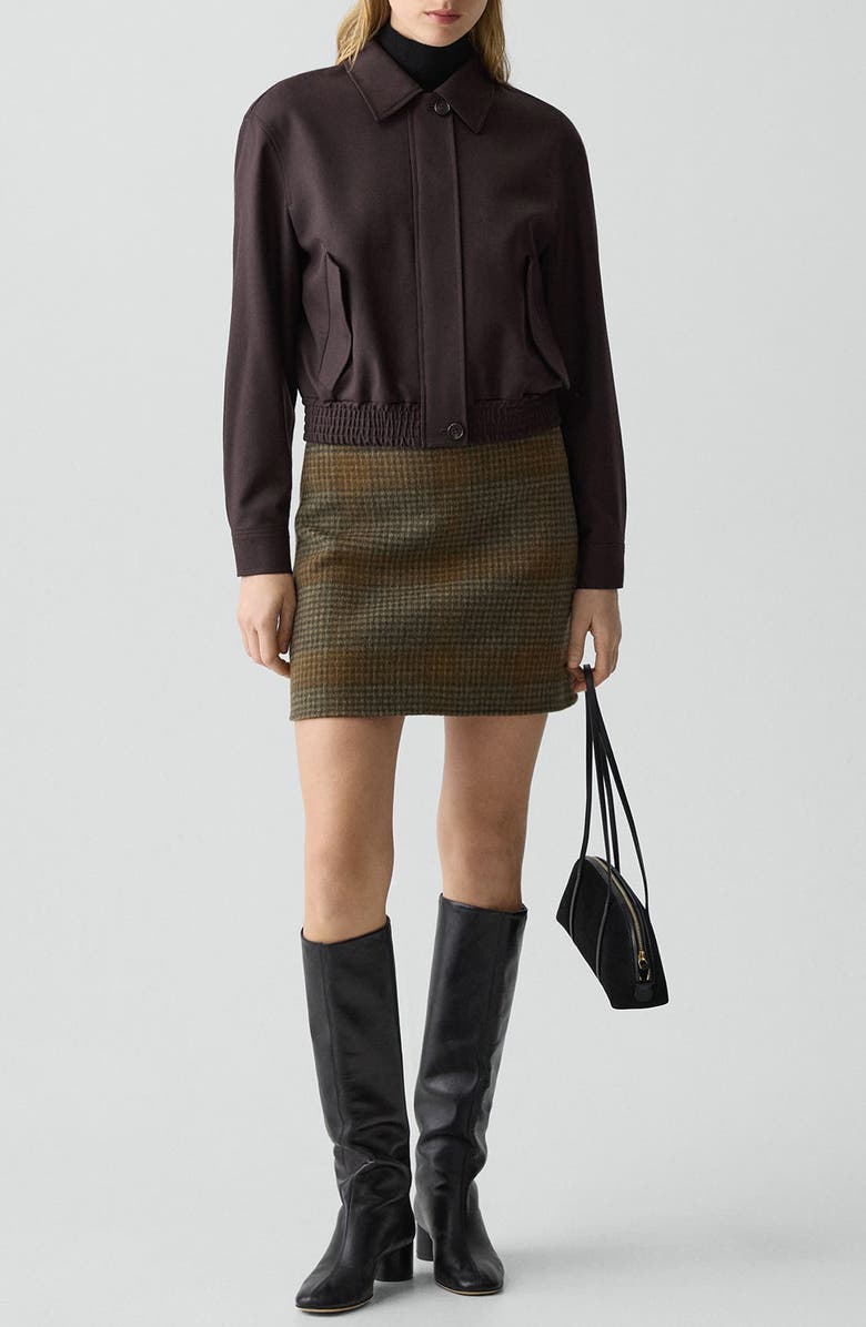 Theory Crop Jacket, Alternate, color, Cacao