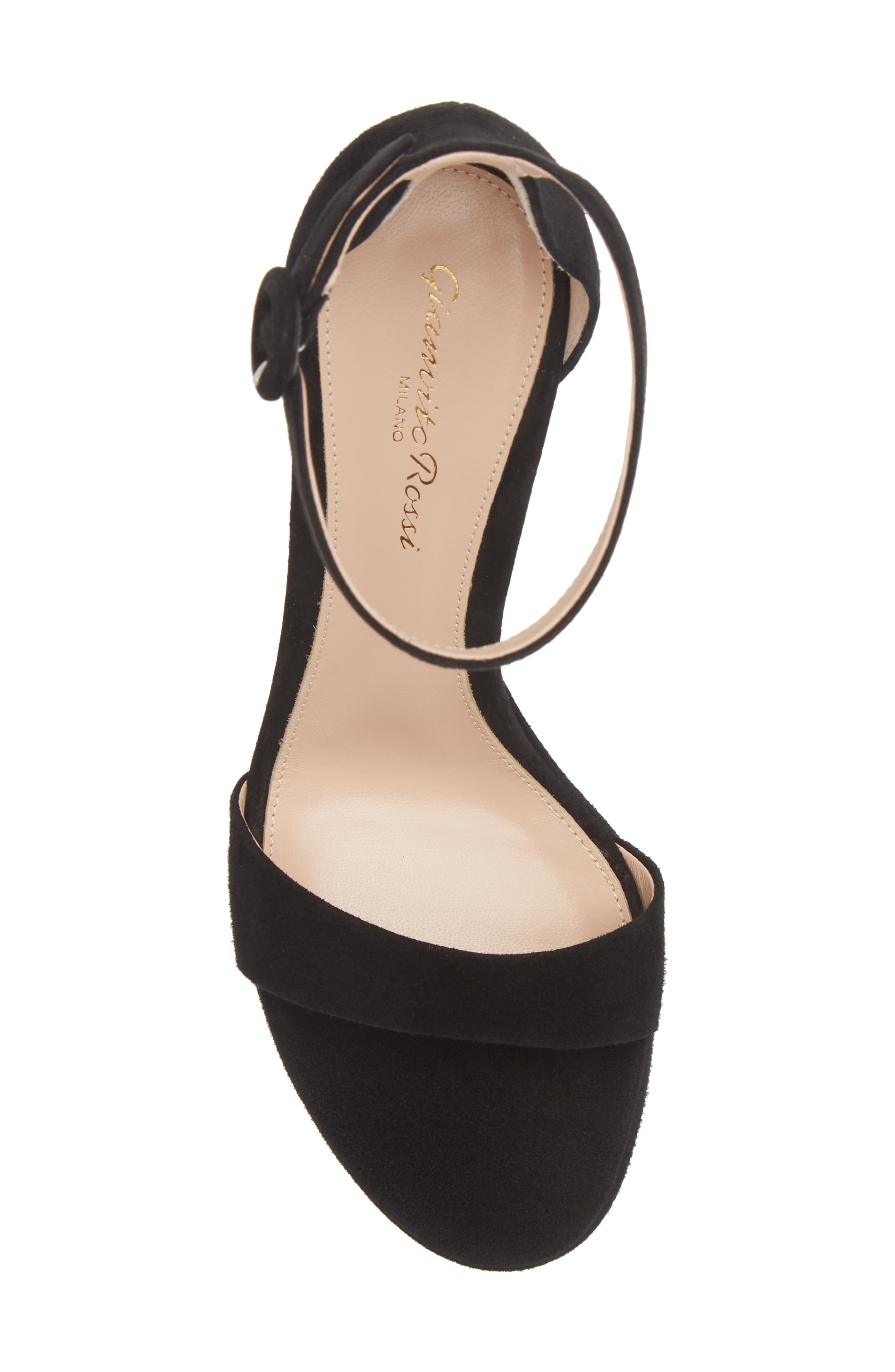 Gianvito Rossi Ankle Strap Suede Platform Sandal, Alternate, color, 