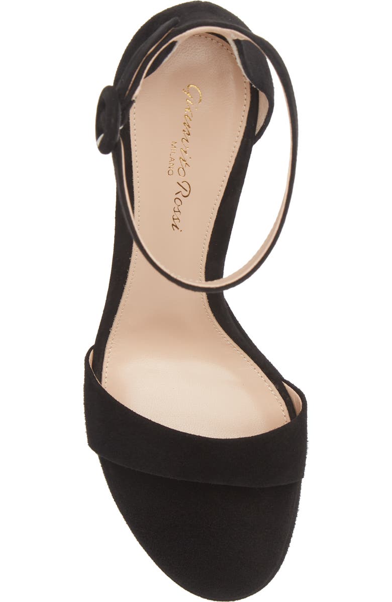 Gianvito Rossi Ankle Strap Suede Platform Sandal, Alternate, color,