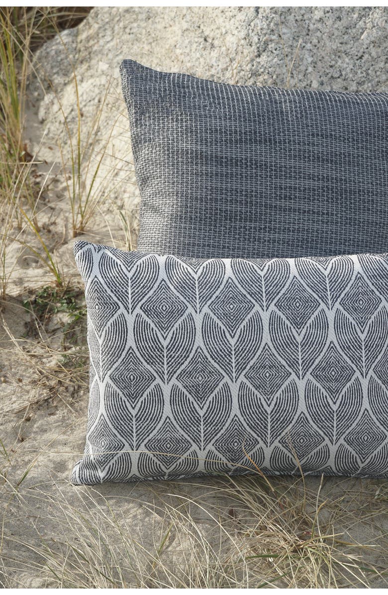 Anaya Natural Waves Mocha Indoor Outdoor Pillow, Alternate, color, Black