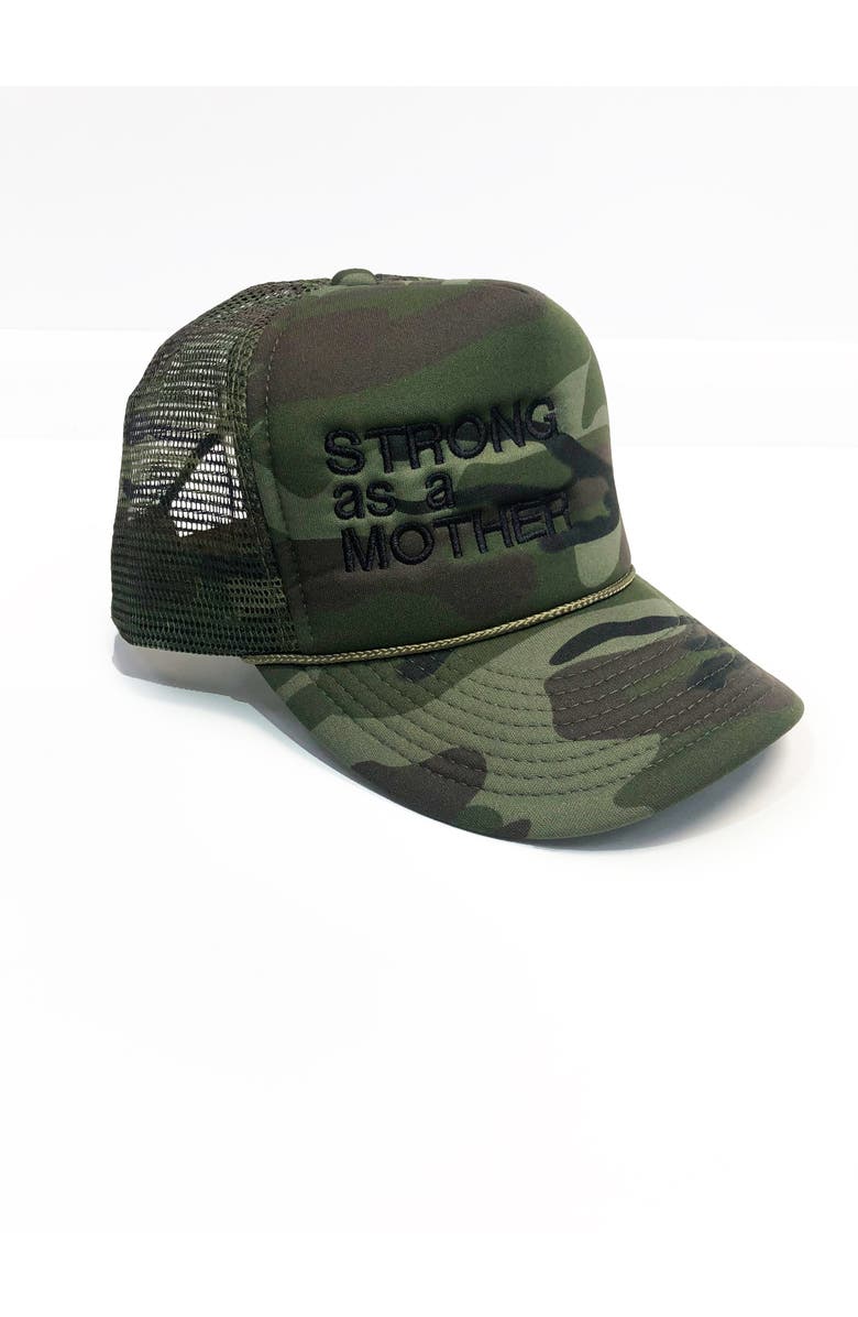 BUN Maternity Nursing Apparel Strong as a Mother Trucker Hat, Alternate, color, 