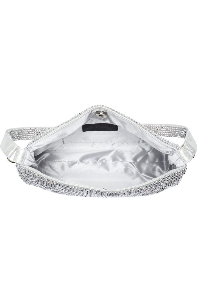 Jessica McClintock Jolene Rhinestone Embellished Shoulder Bag, Alternate, color, Silver