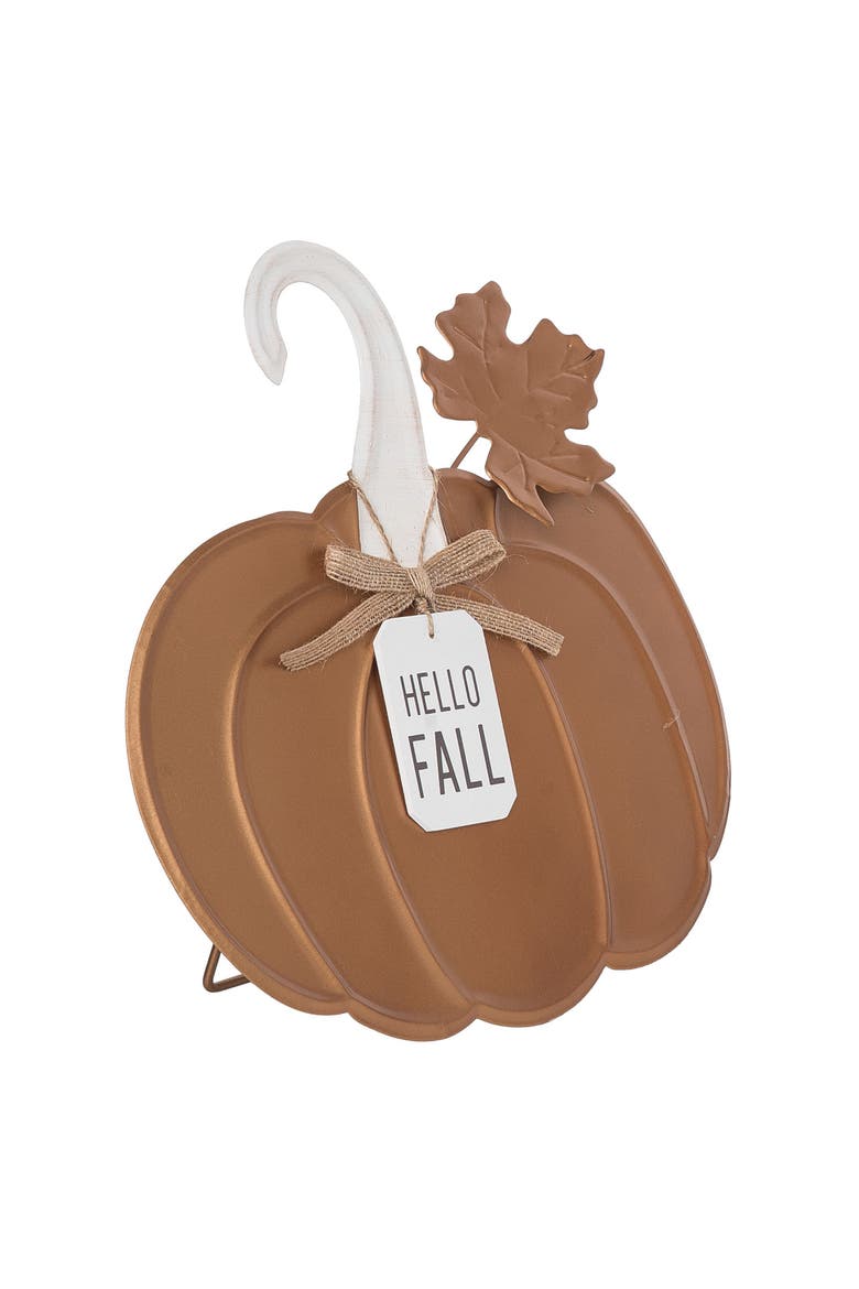 Metal Multicolored Harvest Pumpkin Decor, Main, color, Multicolored