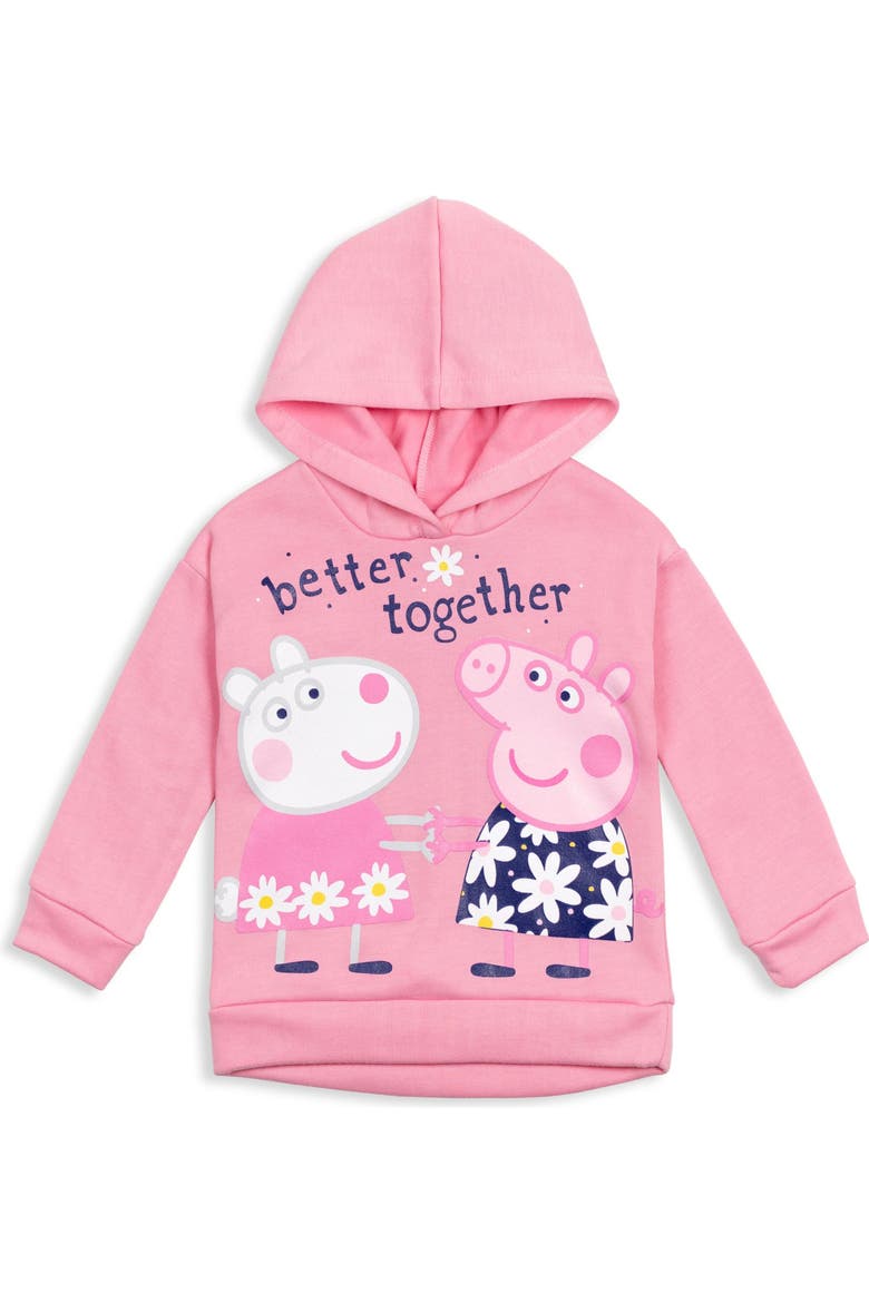 2-piece Fleece Hoodie And Leggings Set, Alternate, color, Peppa Pink Navy