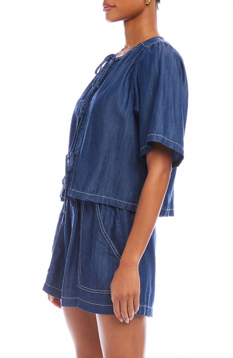 FIFTEEN TWENTY Nadine Tie Front Top, Alternate, color, 