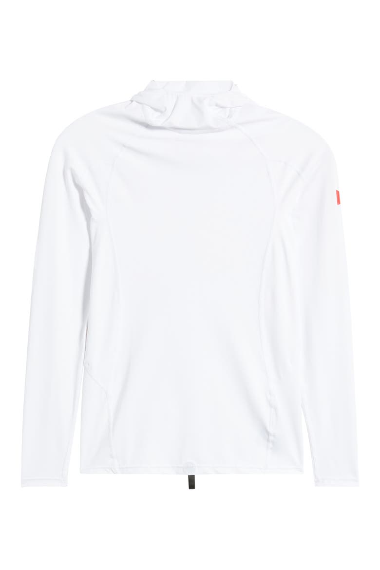 Long Sleeve Hooded Rashguard, Alternate, color, WHITE