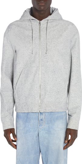 Bottega Veneta Heather Print Leather Zip Hoodie | Nordstrom