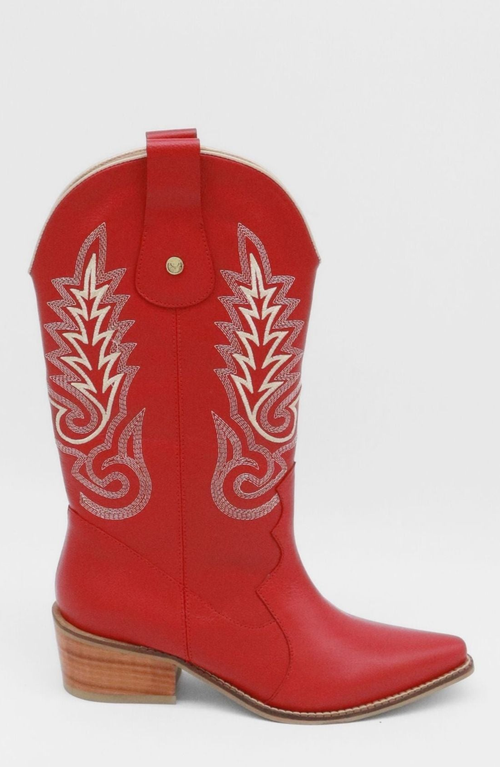 Stivali New York Loyal Western Cowboy Boots In Red