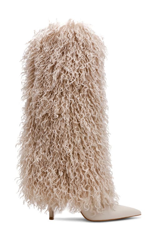 Steve Madden Icon Faux Fur Knee High Boot In Neutral