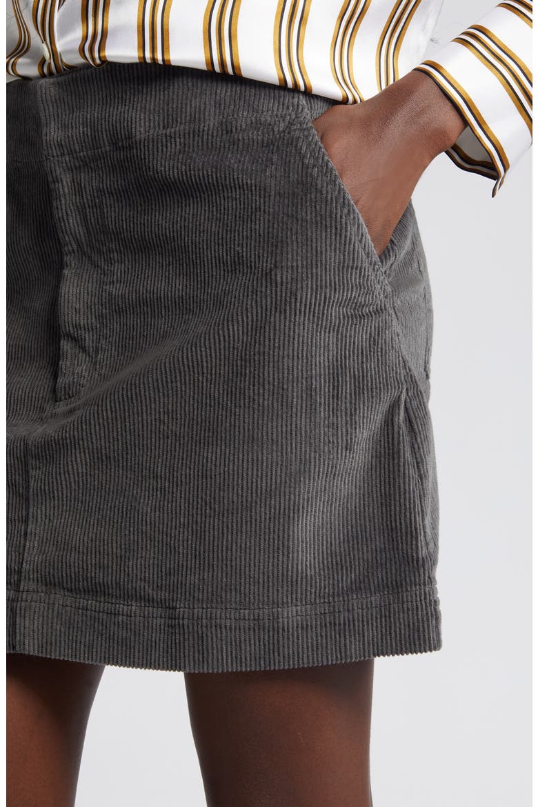 Corduroy Miniskirt, Alternate, color, GREY THUNDERSTORM