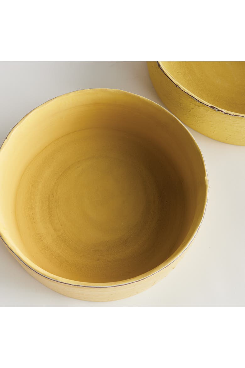 Studio Decorative Low Bowls Set of 2, Alternate, color, Yellow