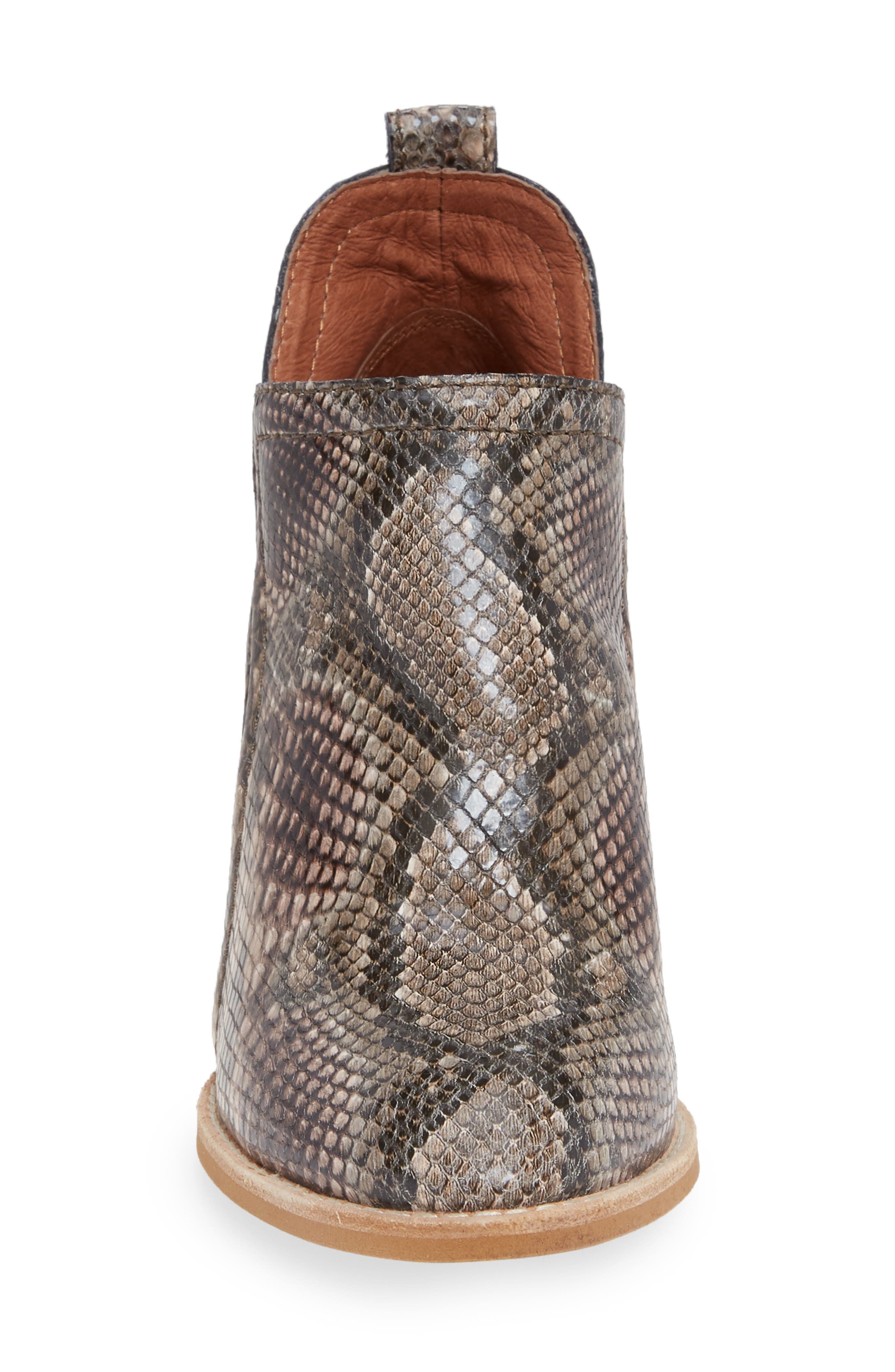 Rowlan Snakeskin Embossed Bootie, Alternate, color, TAUPE SNAKE MULTI