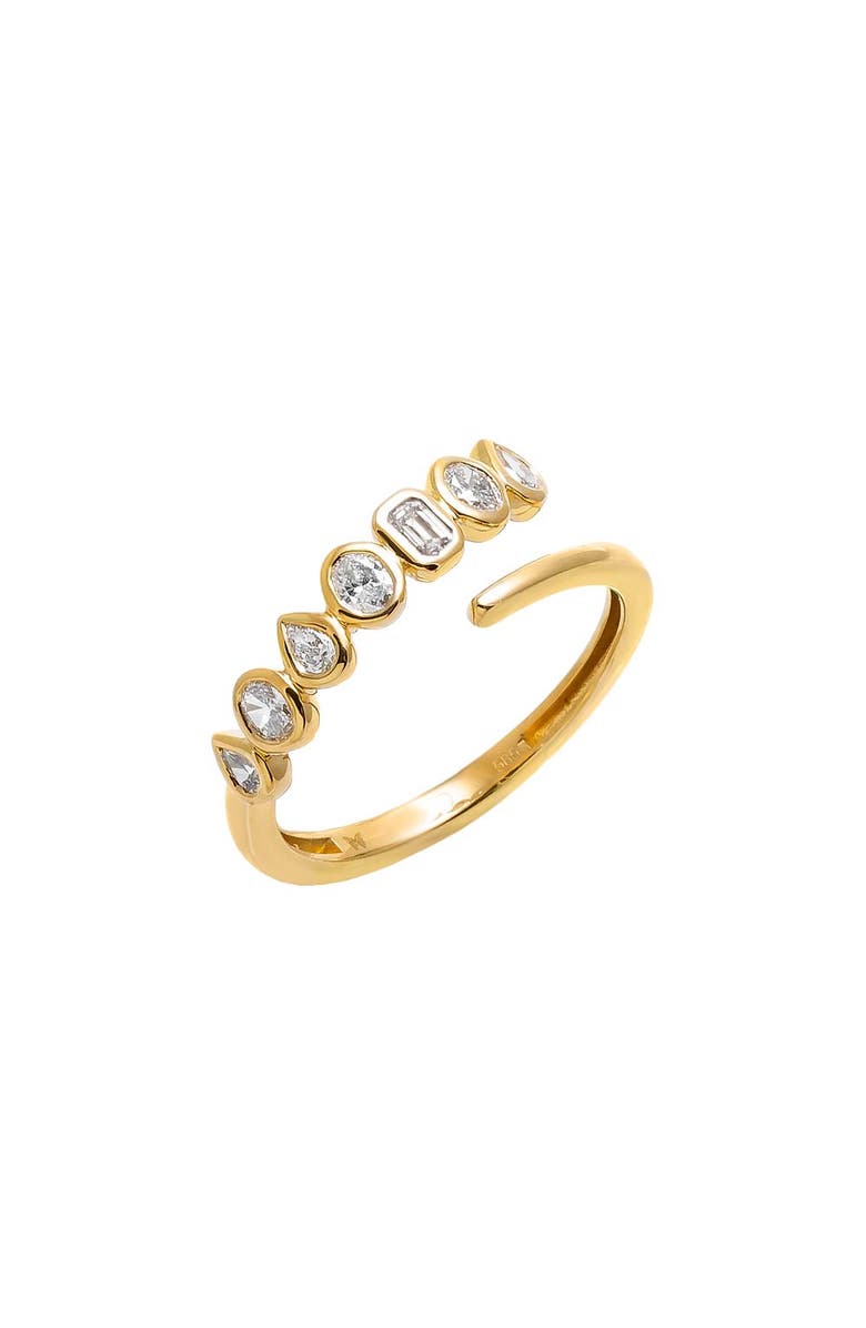 BY ADINA EDEN Lab Grownd Diamond Multishape Claw Wrap Ring 14K, Main, color, 14K Gold