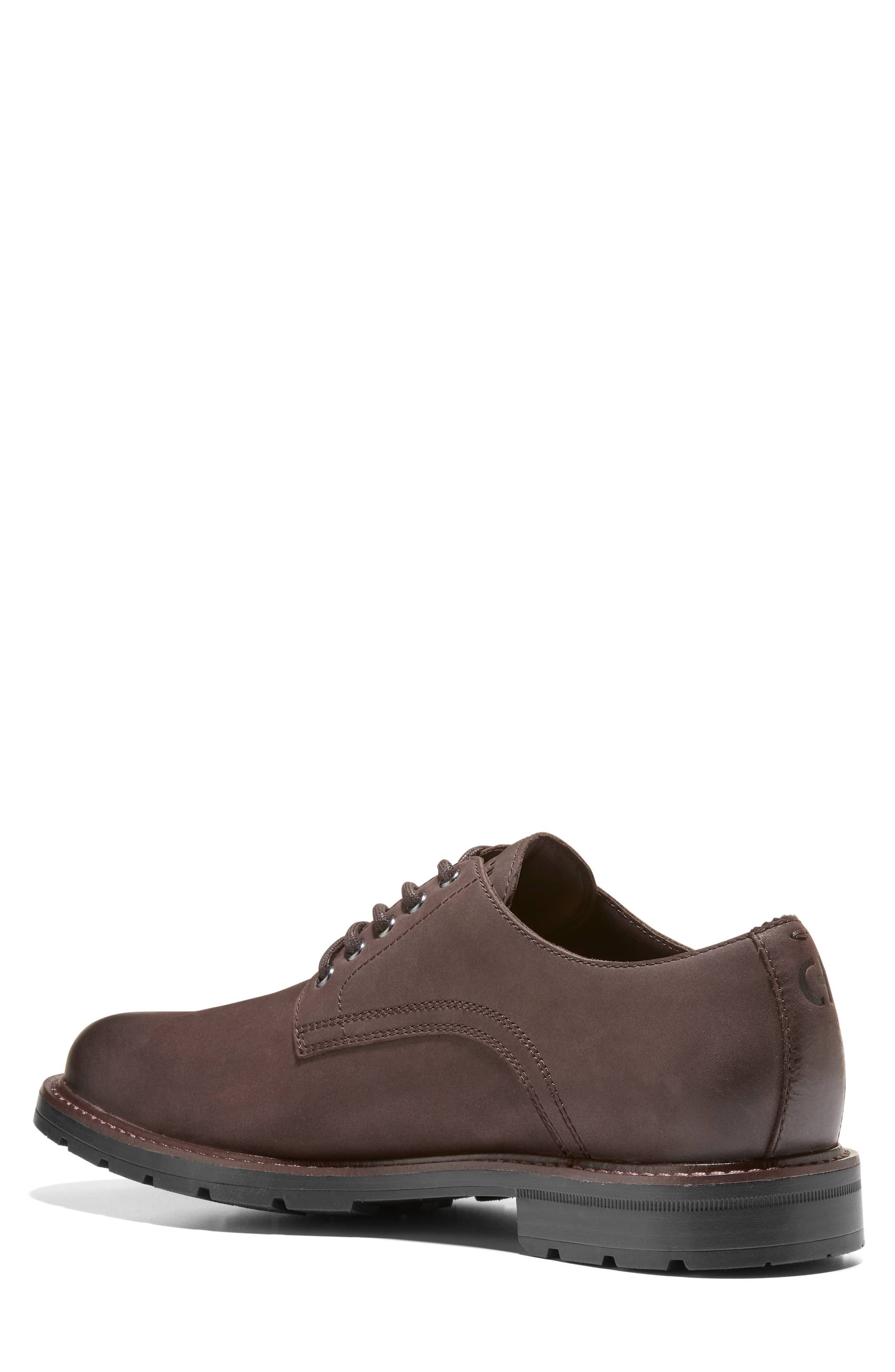 Cole Haan Chamberlin Grand Plain Toe Derby, Alternate, color, Dark Chocolate Nubuck / Black
