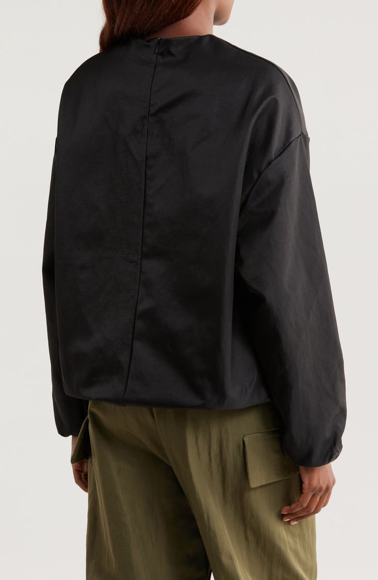 Fear of God Essentials Gender Inclusive Textured Nylon Pullover, Alternate, color, Black