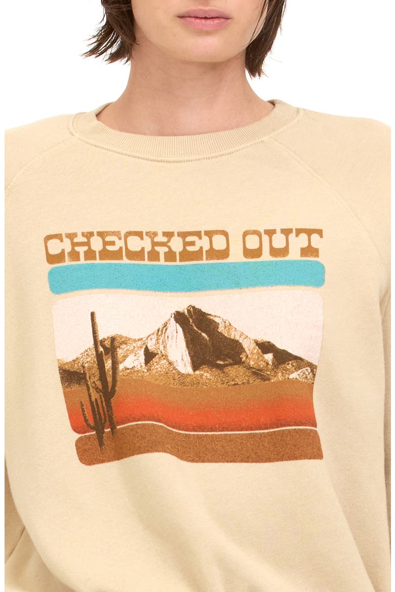 Checked Out Graphic Sweatshirt, Alternate, color, CAMEL