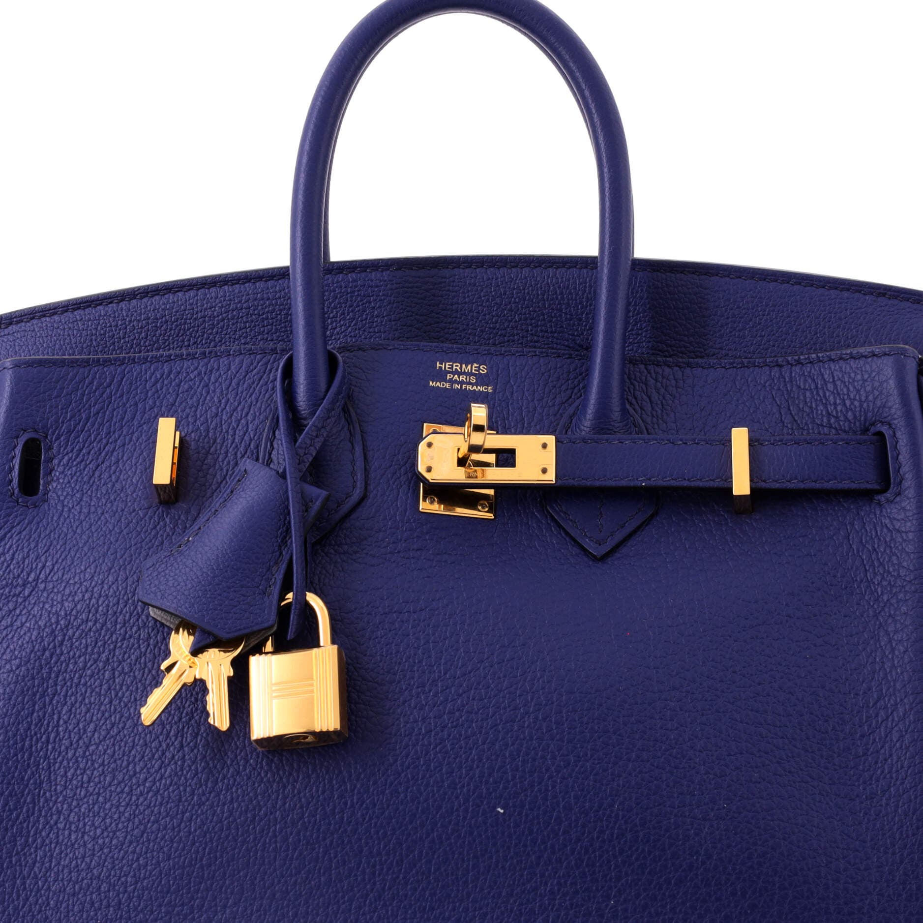 Pre-Owned Hermes Birkin Handbag Verso Novillo with Gold Hardware 25, Alternate, color, Verso-Bleu Saphir/Gris Mouette