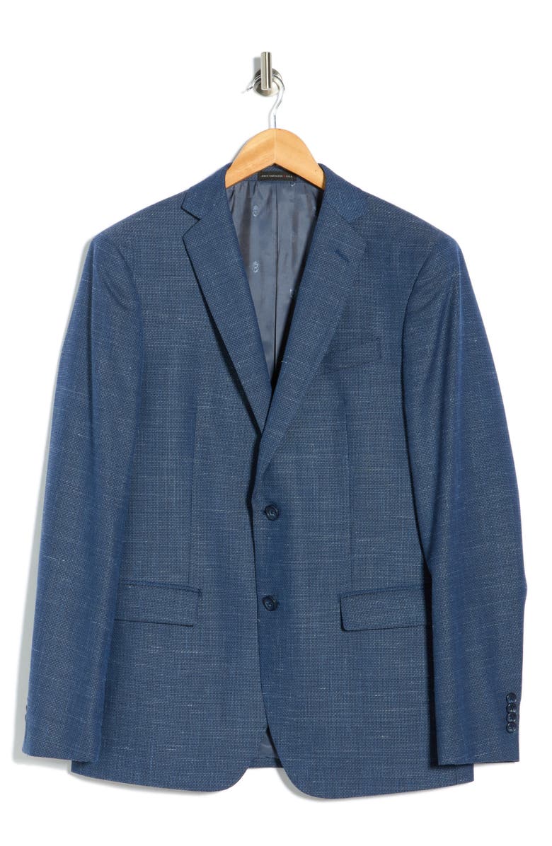 John Varvatos Star USA Plaid Knit Sport Coat, Alternate, color, Blue