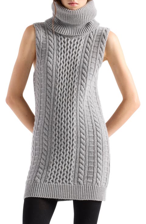 Cowl Neck Cable Vest