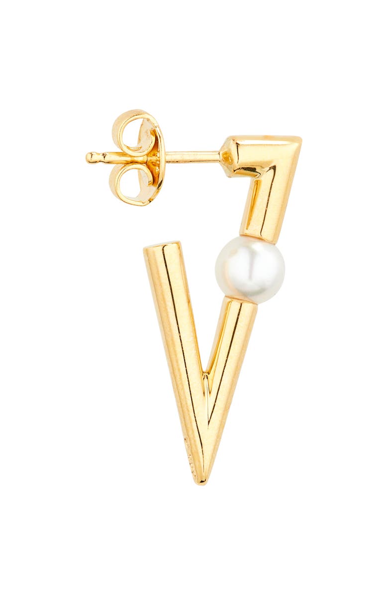 Mikimoto Akoya Pearl Triangular Earrings, Alternate, color, 18Ky