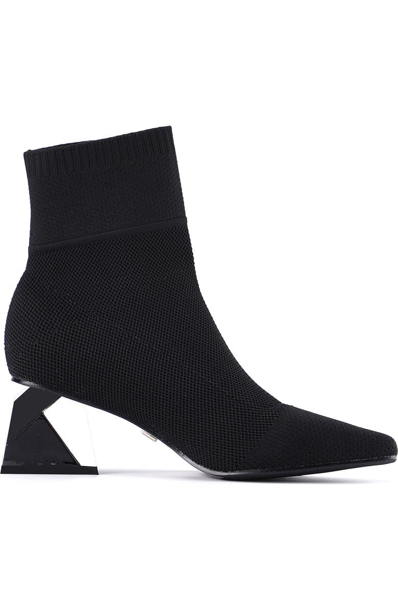 NINETY UNION Sidney Block Heel Sock Bootie, Alternate, color, Black