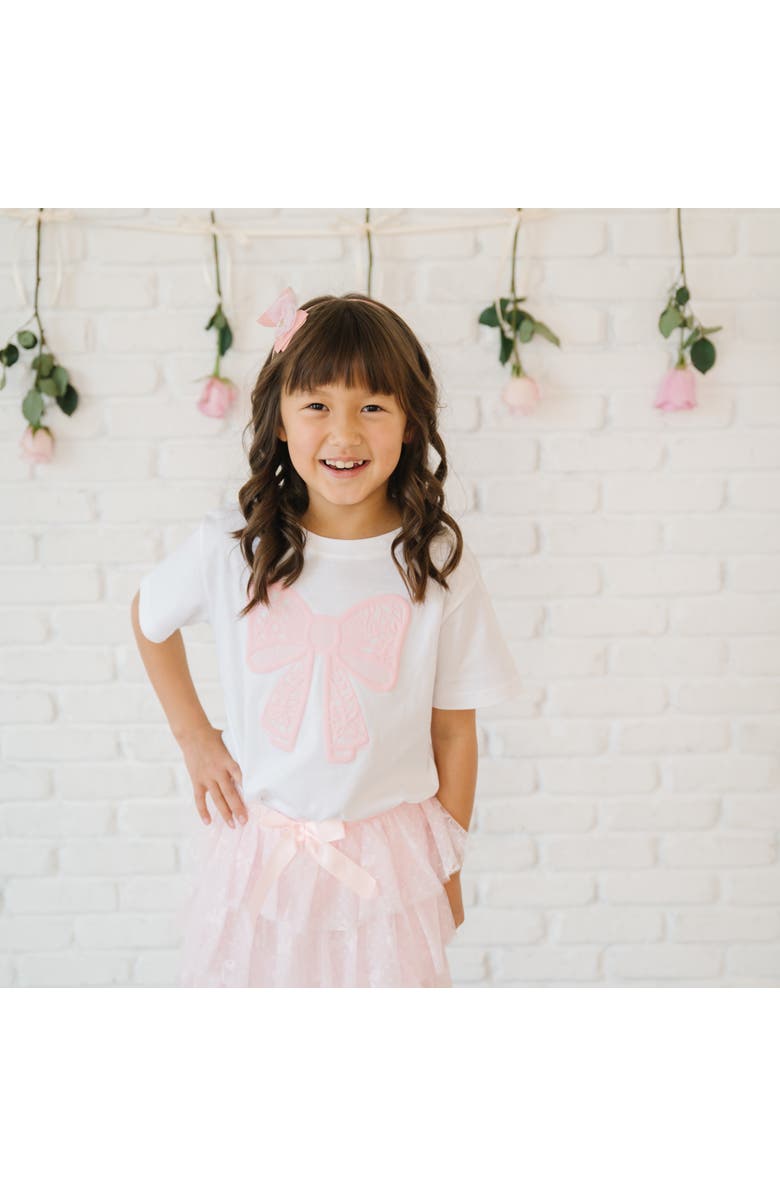 Sweet Wink Heart Charm Glitter Bow Headband, Alternate, color, Pink