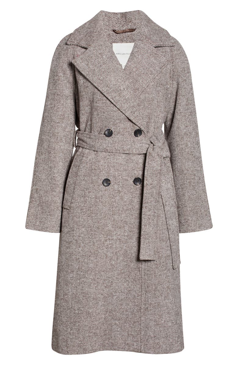 Avec Les Filles Oversize Double Breasted Coat, Alternate, color, 