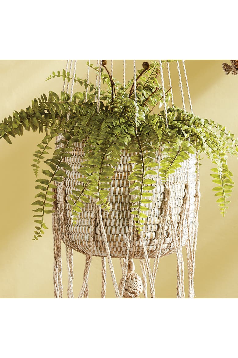 Gaia Jute Hanging Basket 11.75", Alternate, color, Off-White