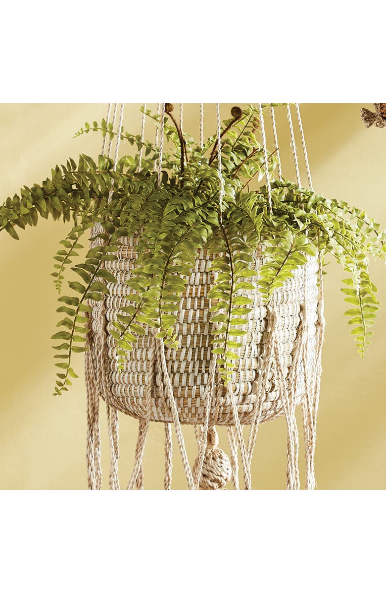 Napa Home & Garden Gaia Jute Hanging Basket 11.75", Alternate, color, Off-White
