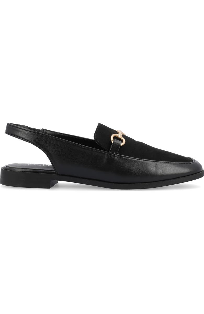 Journee Collection Lainey Slingback Flat, Alternate, color, Black