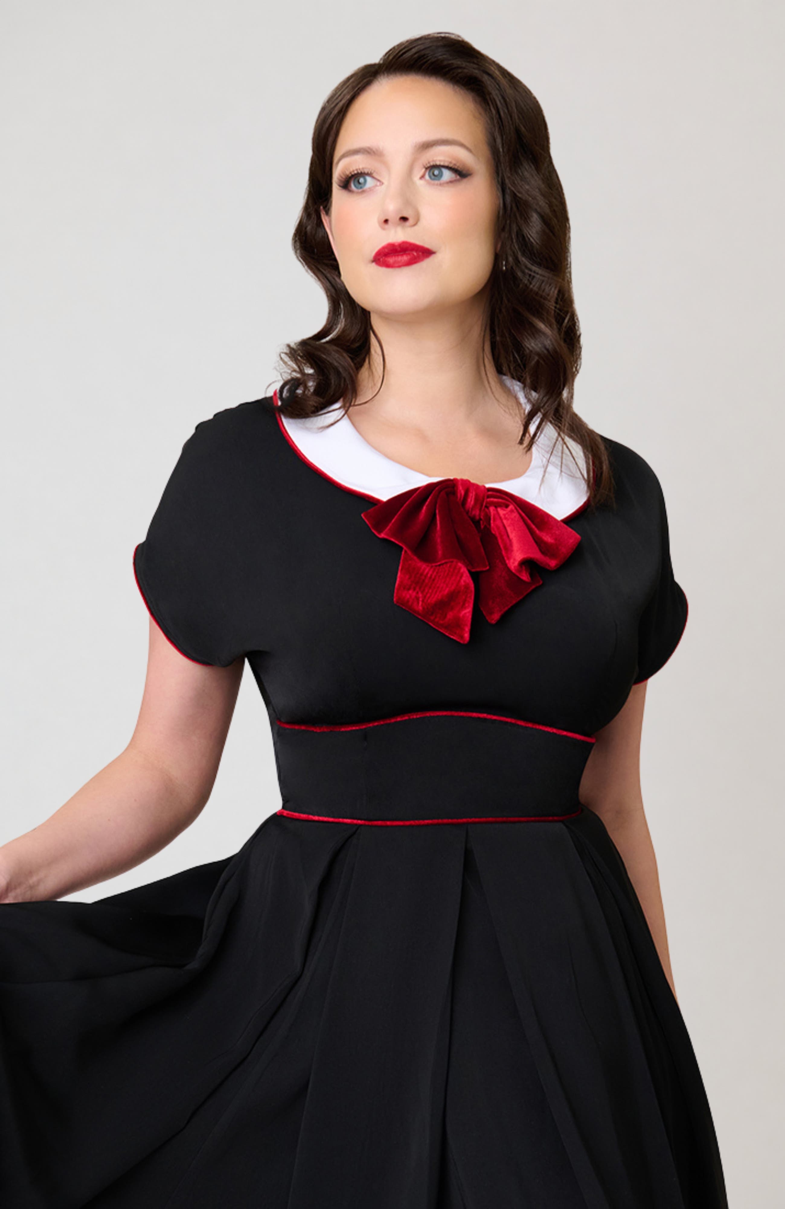 Unique Vintage Peter Pan Collar Pleated Swing Dress (Women) | Nordstrom