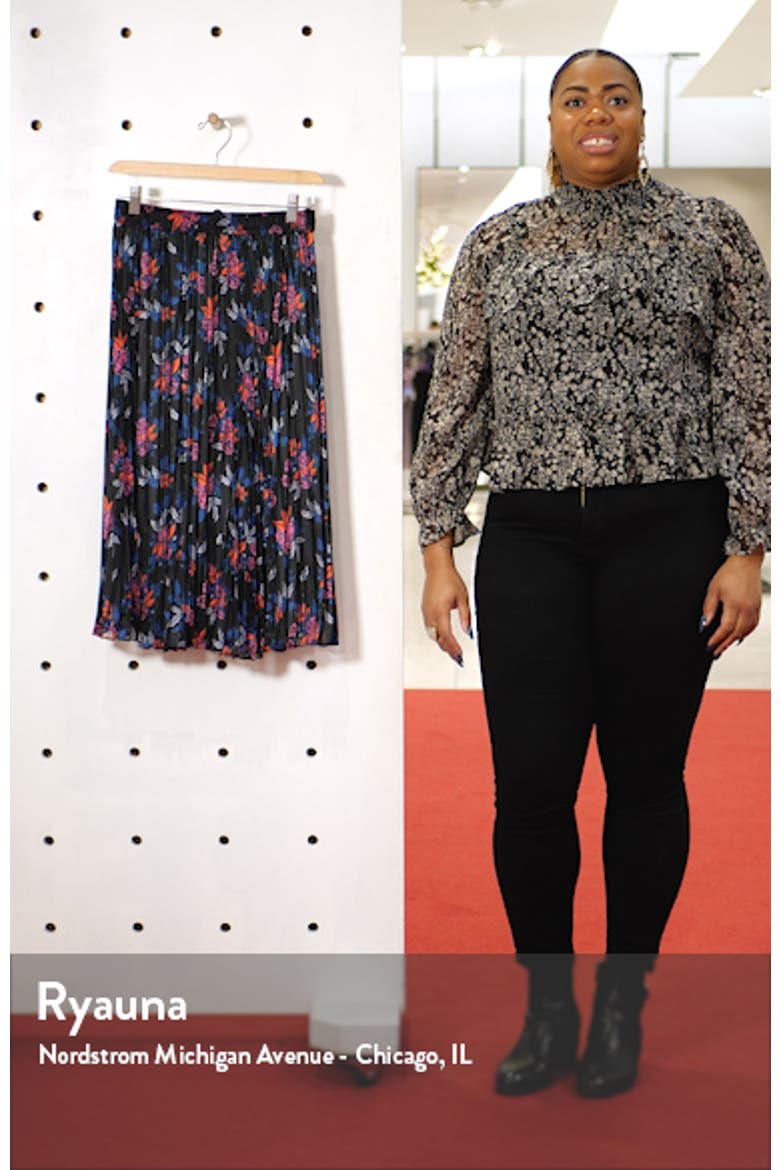 Pleated Woven Midi Skirt video