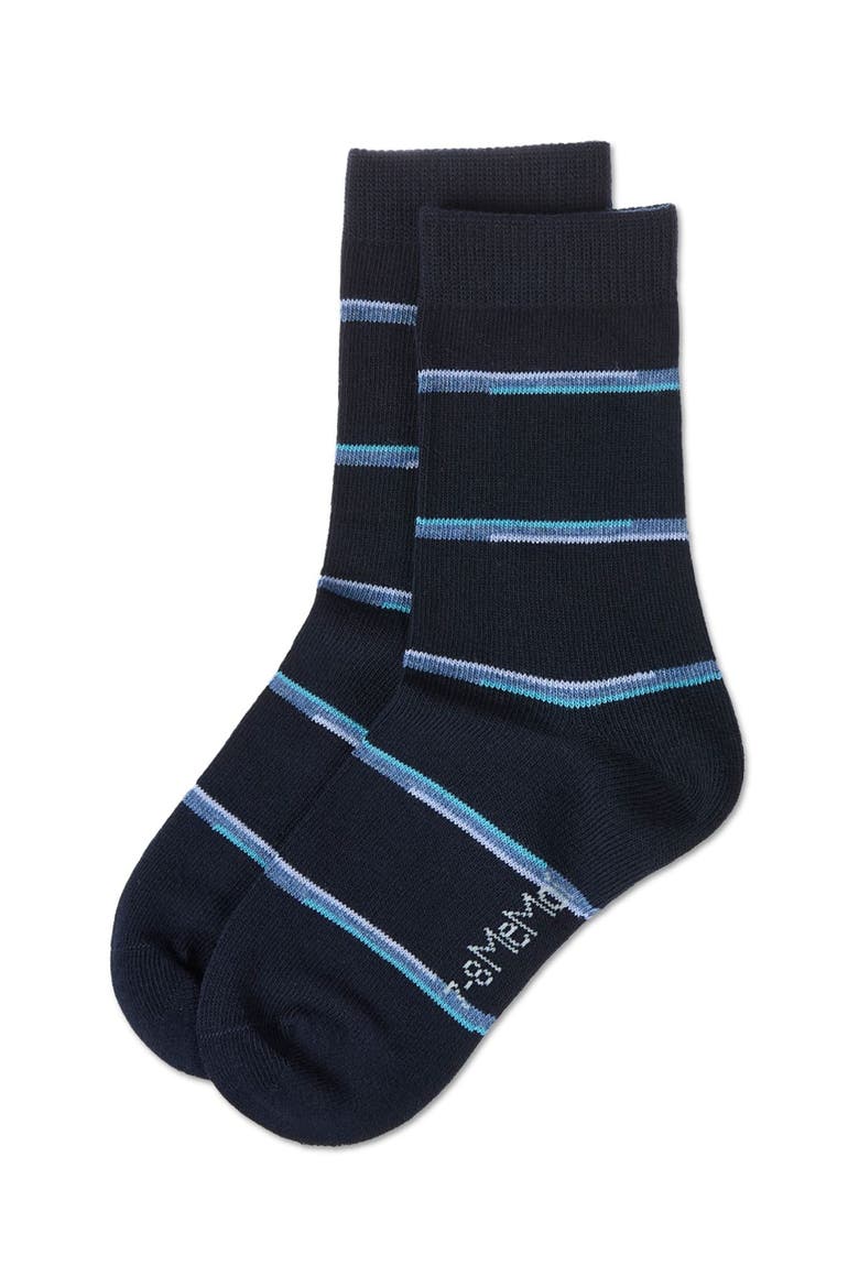 Spacedye Stripe Crew Sock, Alternate, color, Navy