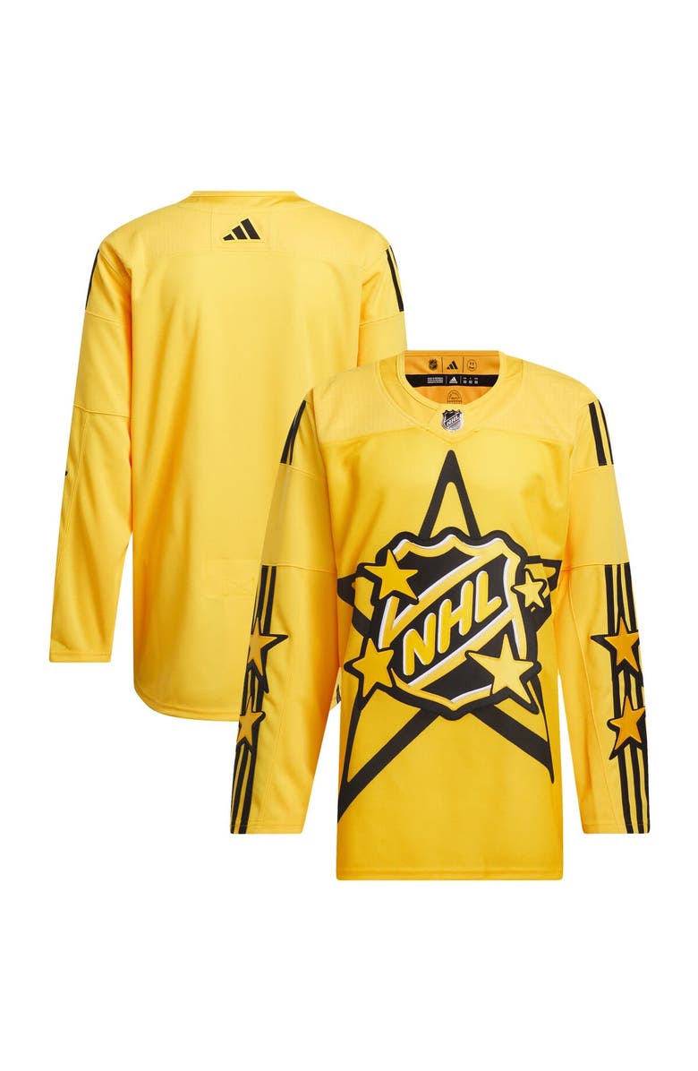 adidas Men's 2024 NHL All-Star Game adidas x drew house Yellow Primegreen Authentic Jersey, Alternate, color,
