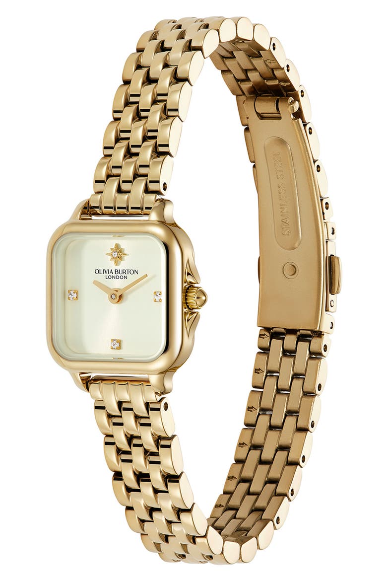 Mini Grosvenor Bracelet Watch, 20mm, Alternate, color, GOLD/ IVORY
