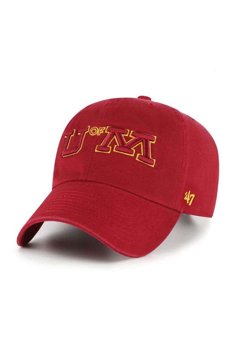 Men's '47 Maroon Minnesota Golden Gophers Vault Clean Up Adjustable Hat, Main, color, Maroon