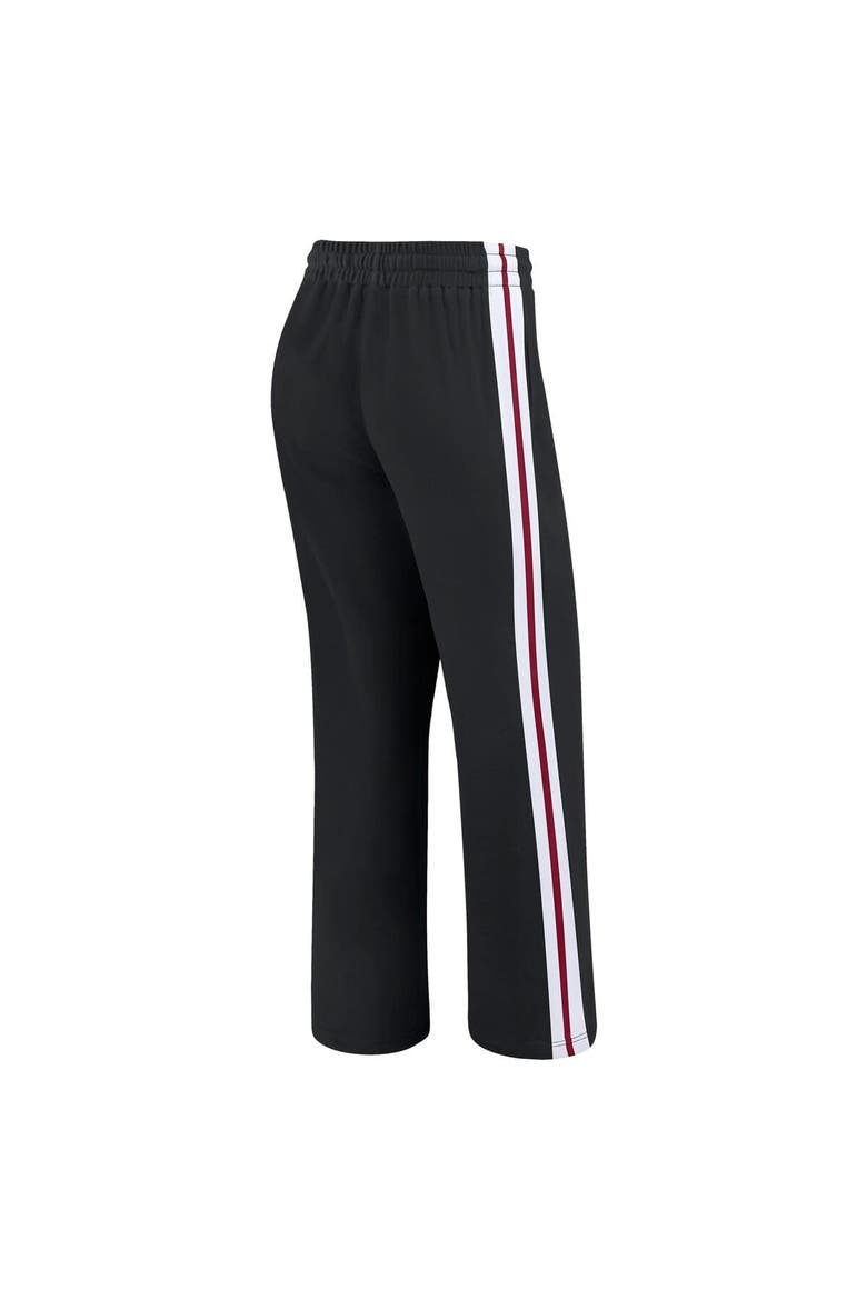 Women's WEAR by Erin Andrews Black Washington Commanders Color-Block Straight Leg Pants, Alternate, color, Black