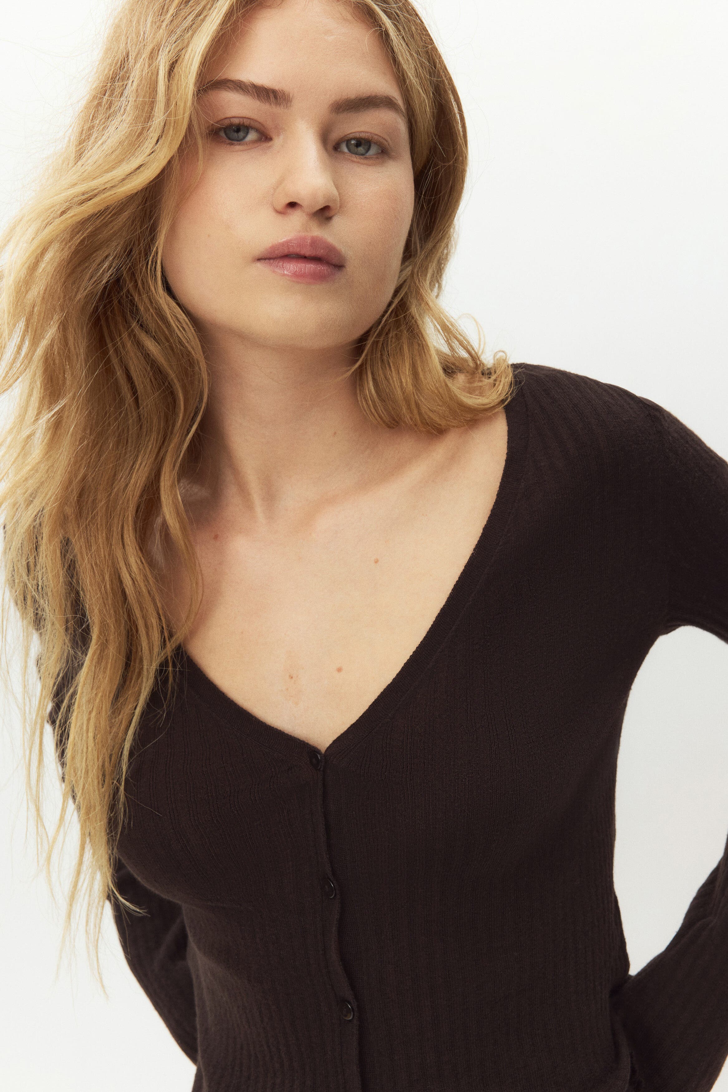 Rib-knit Linen-blend Cardigan - image 2