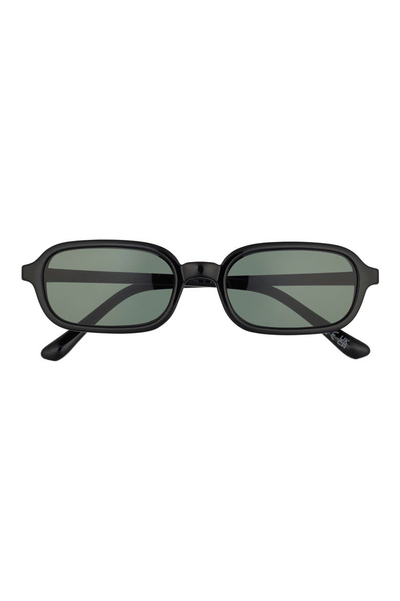 LM105 Rectangle Sunglasses, Main, color, BLACK OPAQUE
