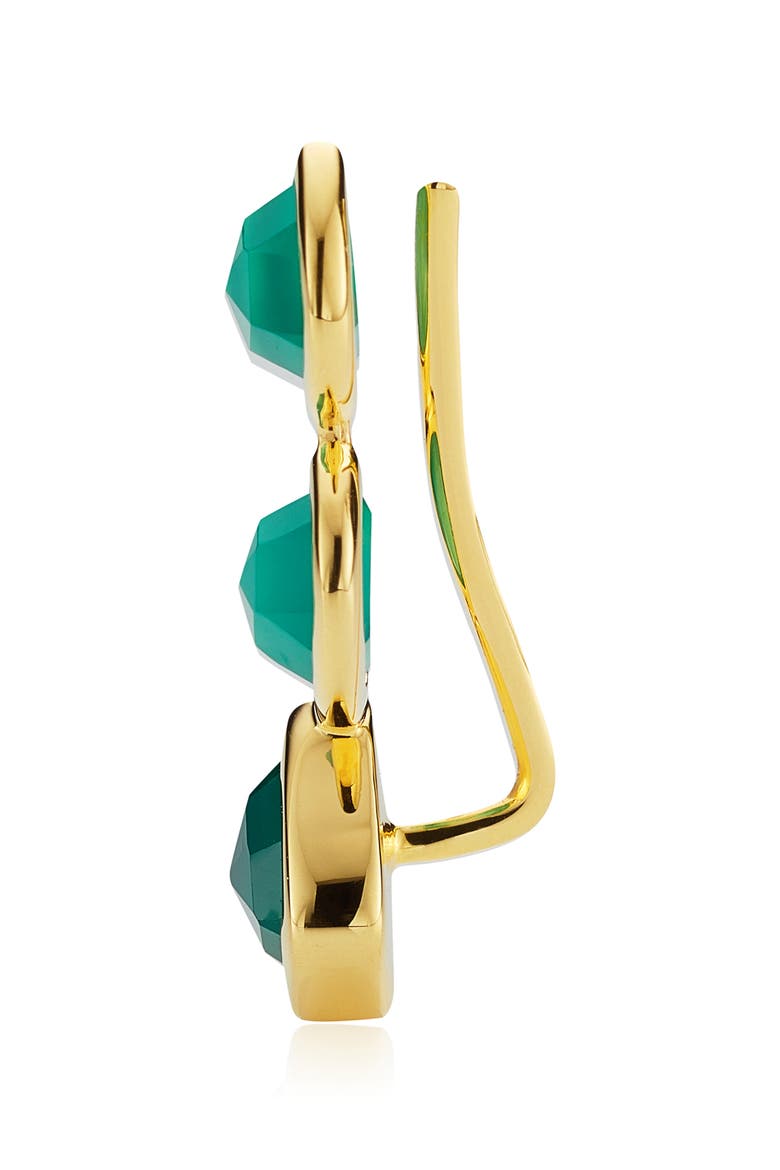 Siren Ear Crawlers, Alternate, color, YELLOW GOLD/ GREEN ONYX